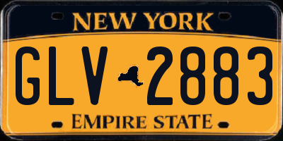 NY license plate GLV2883