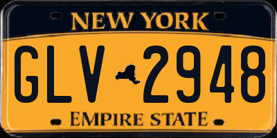 NY license plate GLV2948