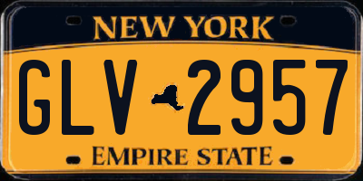 NY license plate GLV2957