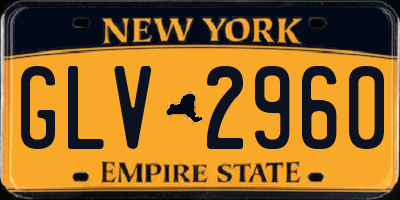 NY license plate GLV2960