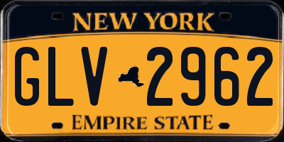 NY license plate GLV2962