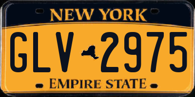 NY license plate GLV2975