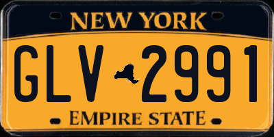 NY license plate GLV2991