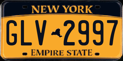 NY license plate GLV2997