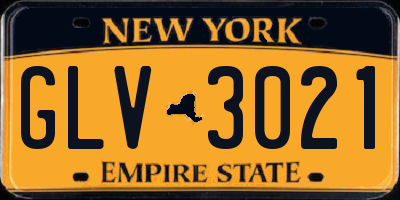 NY license plate GLV3021