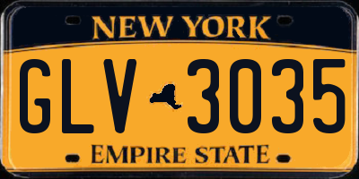 NY license plate GLV3035