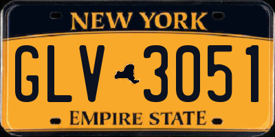 NY license plate GLV3051