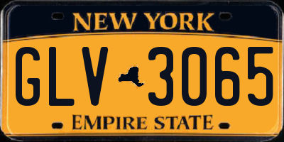 NY license plate GLV3065