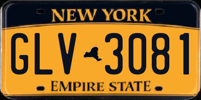 NY license plate GLV3081