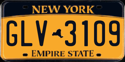 NY license plate GLV3109