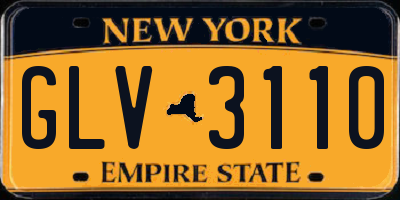 NY license plate GLV3110