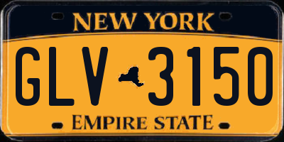 NY license plate GLV3150