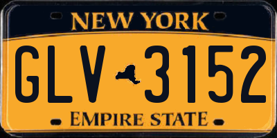 NY license plate GLV3152