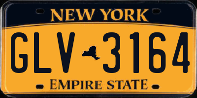 NY license plate GLV3164