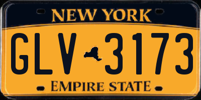 NY license plate GLV3173
