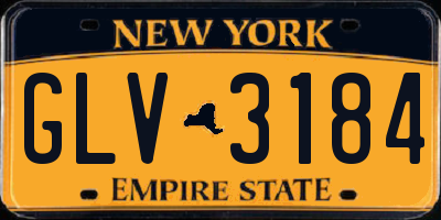 NY license plate GLV3184