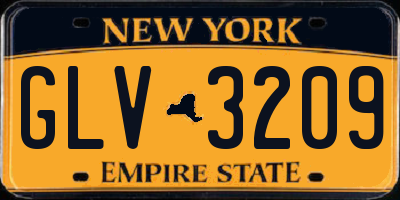 NY license plate GLV3209