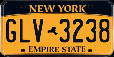 NY license plate GLV3238