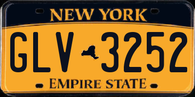 NY license plate GLV3252
