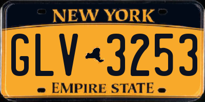NY license plate GLV3253