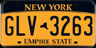 NY license plate GLV3263