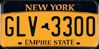 NY license plate GLV3300