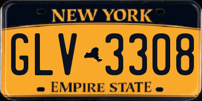NY license plate GLV3308
