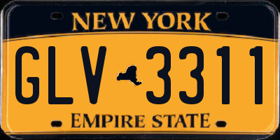 NY license plate GLV3311
