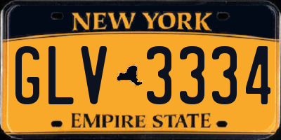 NY license plate GLV3334
