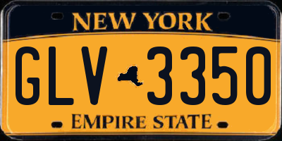 NY license plate GLV3350