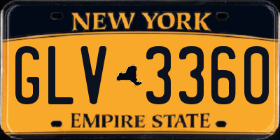 NY license plate GLV3360