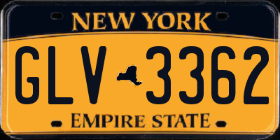 NY license plate GLV3362