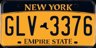 NY license plate GLV3376
