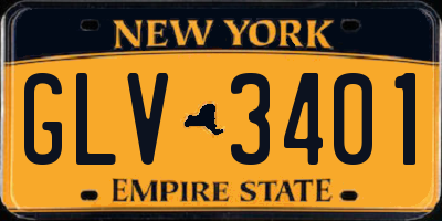 NY license plate GLV3401
