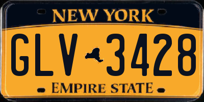 NY license plate GLV3428