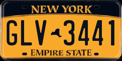 NY license plate GLV3441