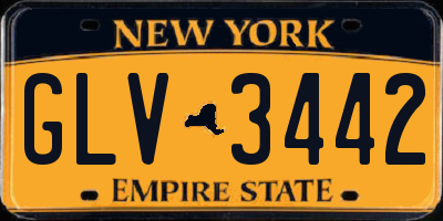 NY license plate GLV3442