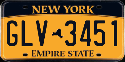 NY license plate GLV3451