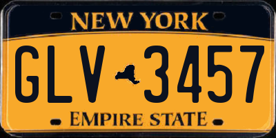 NY license plate GLV3457