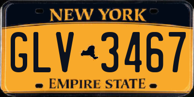 NY license plate GLV3467