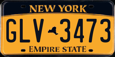 NY license plate GLV3473