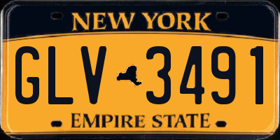 NY license plate GLV3491