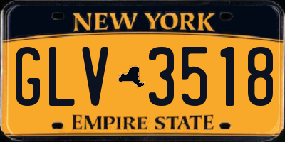 NY license plate GLV3518