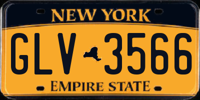 NY license plate GLV3566