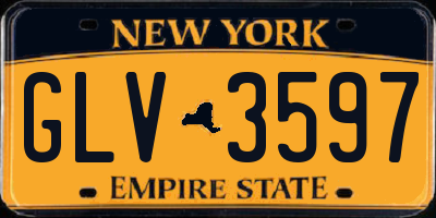 NY license plate GLV3597