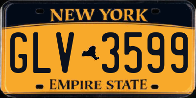 NY license plate GLV3599