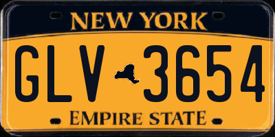 NY license plate GLV3654