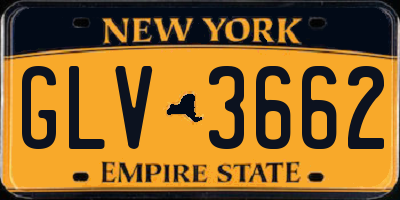 NY license plate GLV3662