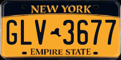 NY license plate GLV3677