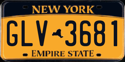 NY license plate GLV3681